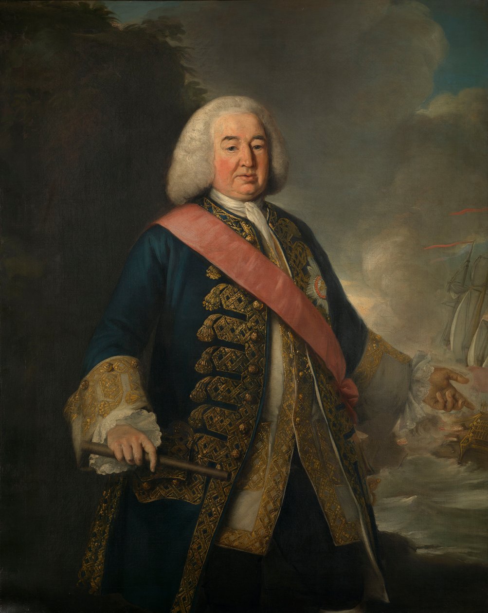 Amiral Sir William Rowley (vers 1690-1768) - British School