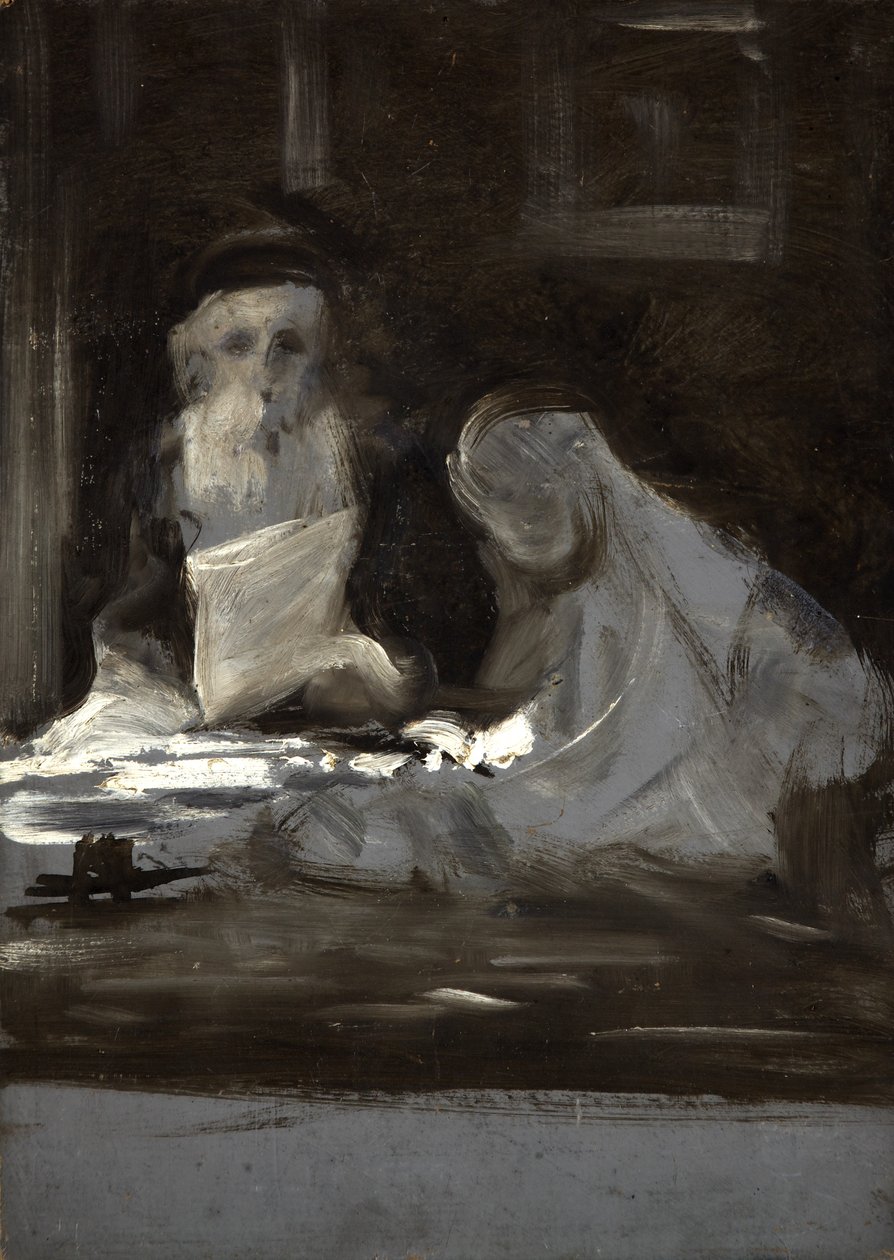 Croquis de deux figures assises - British School