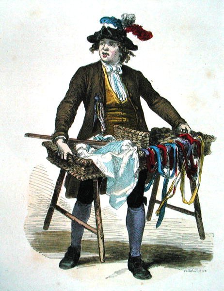 Vendeuse de rubans en 1774 - Burn (fl.1840 60) Smeeton