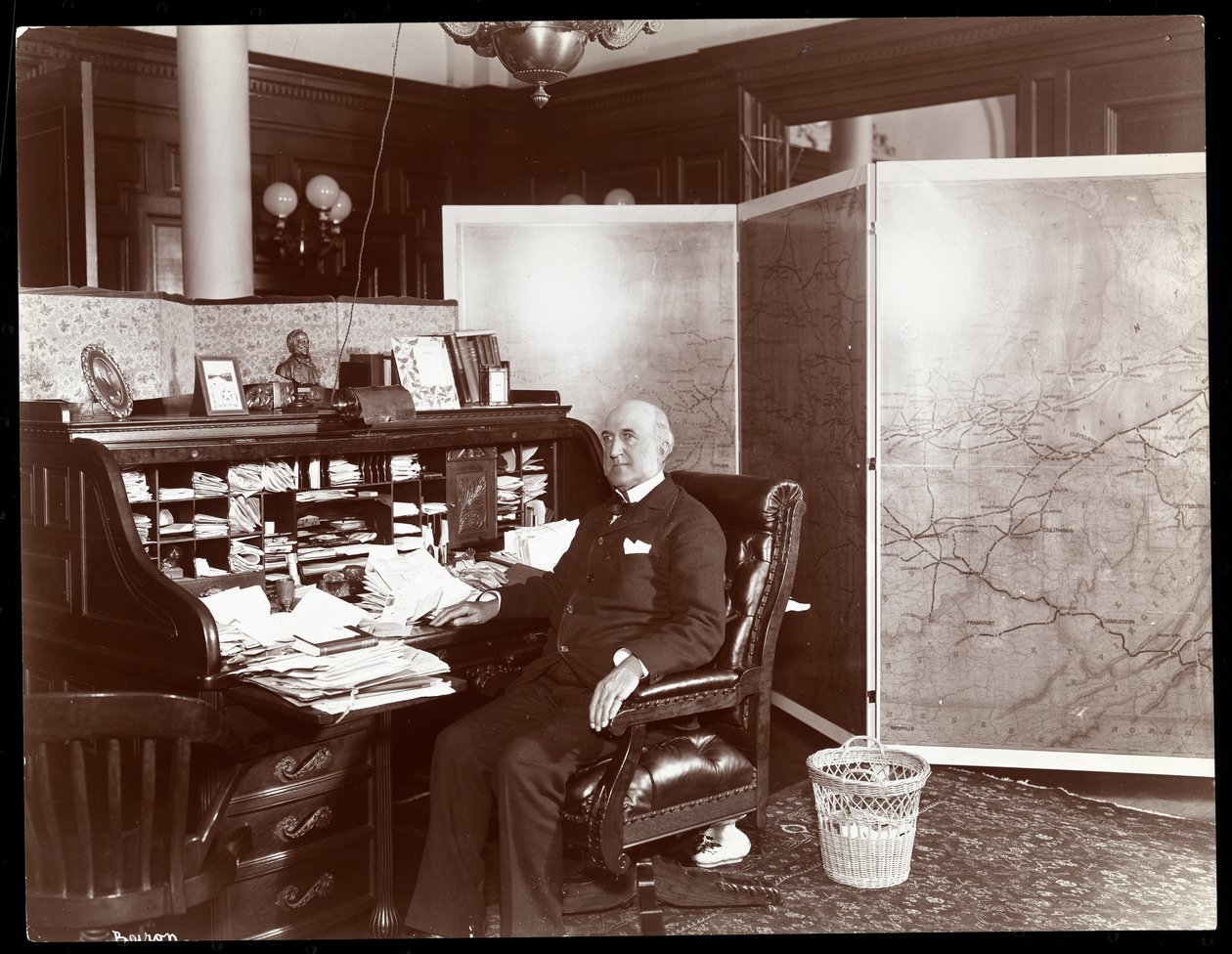 Chauncey Depew dans son bureau, New York, 1898 (tirage à la gélatine argentique) - Byron Company