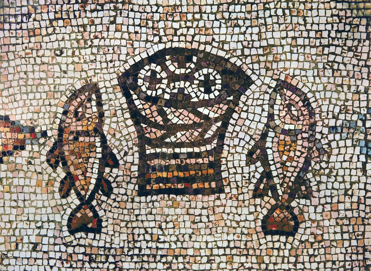 Miracle des pains et des poissons, Ve-VIe siècle (mosaïque) - Byzantine