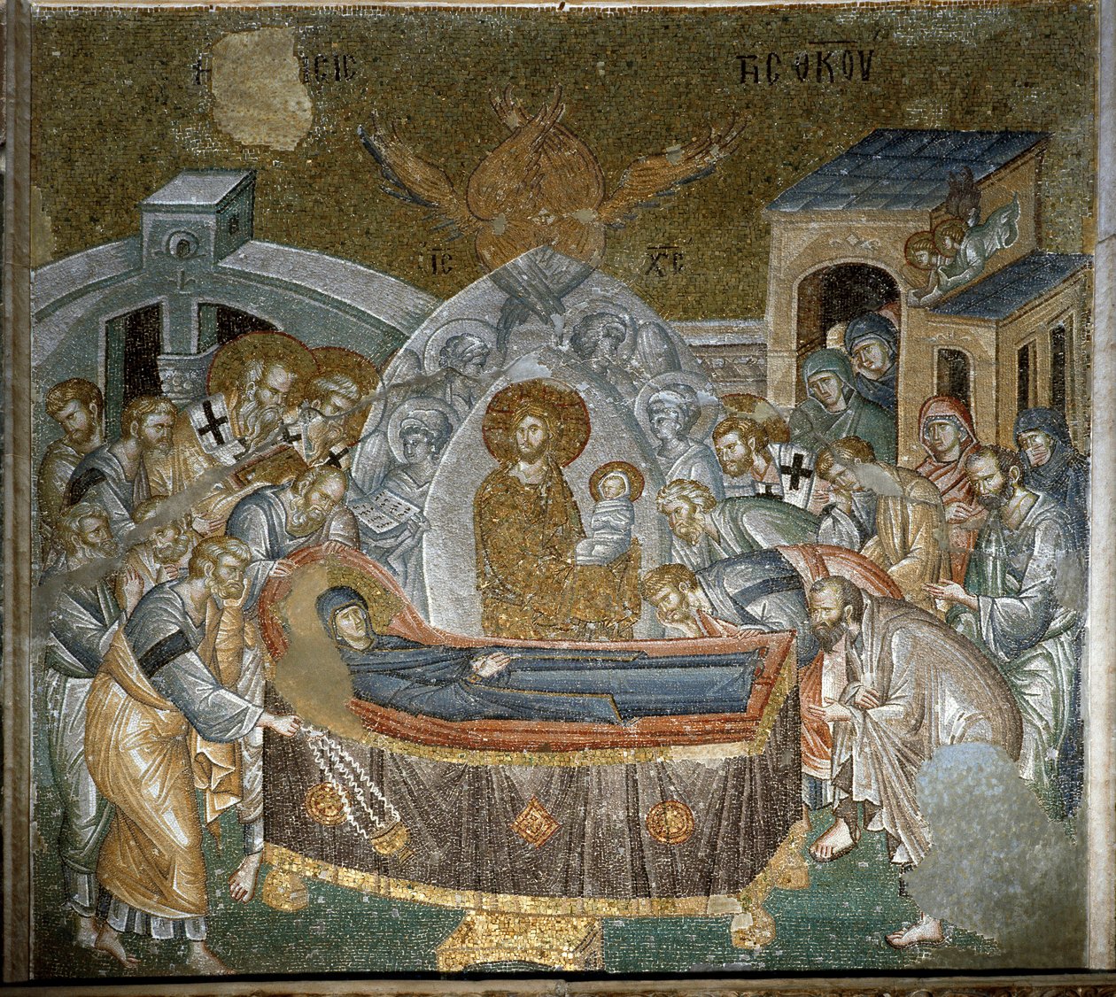 Dormition de la Vierge (Mosaïque) - Byzantine
