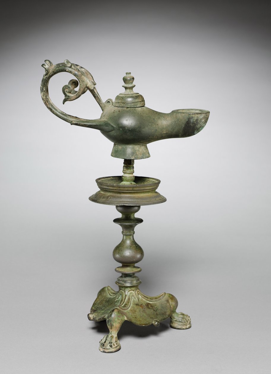 Lampe et support, 400s - Byzantine