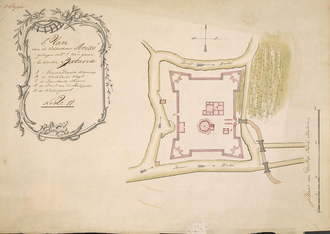 Plan de la forteresse Anke - C.A. Luepken