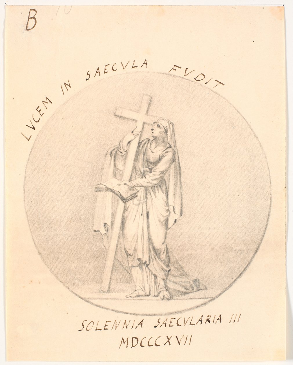 Médaillon avec figure féminine allégorique - C.A. Lorentzen