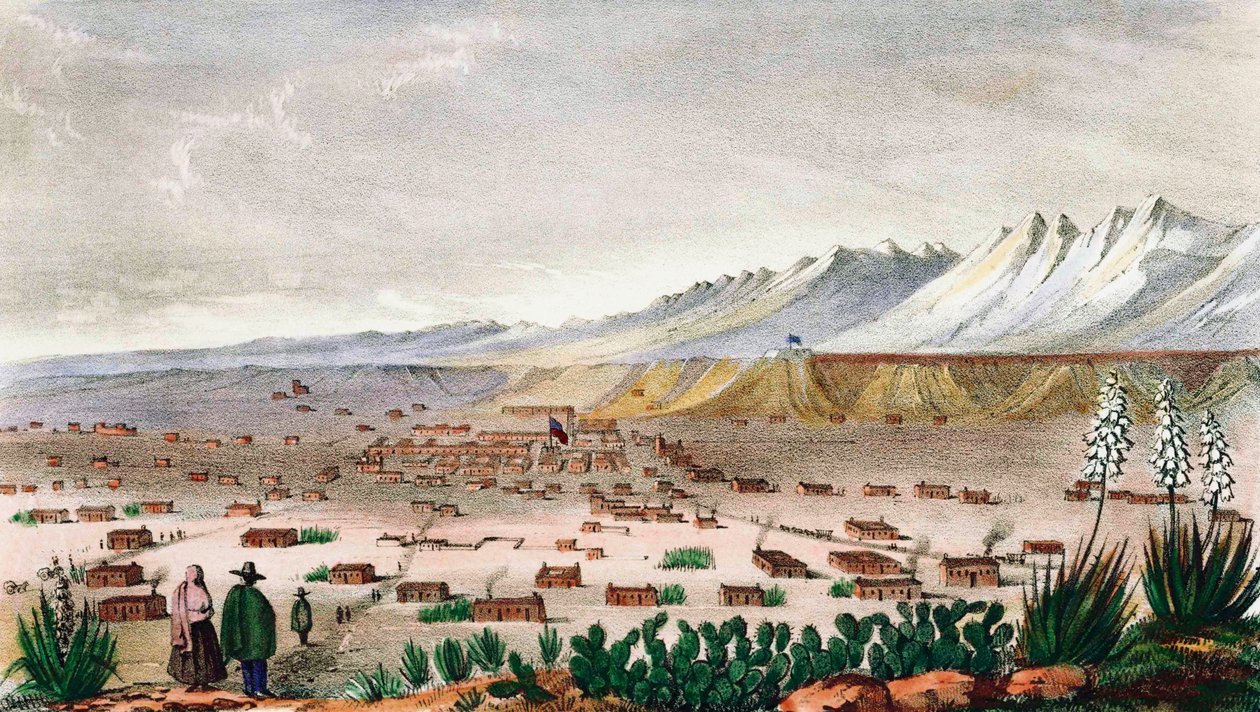 Santa Fe, Nouveau-Mexique, vers 1848 - C.B. Graham