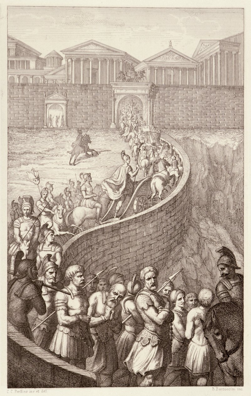 Le triomphe de Quintus Fabius, gravé par B. Barloccini, 1849 - C.C Perkins