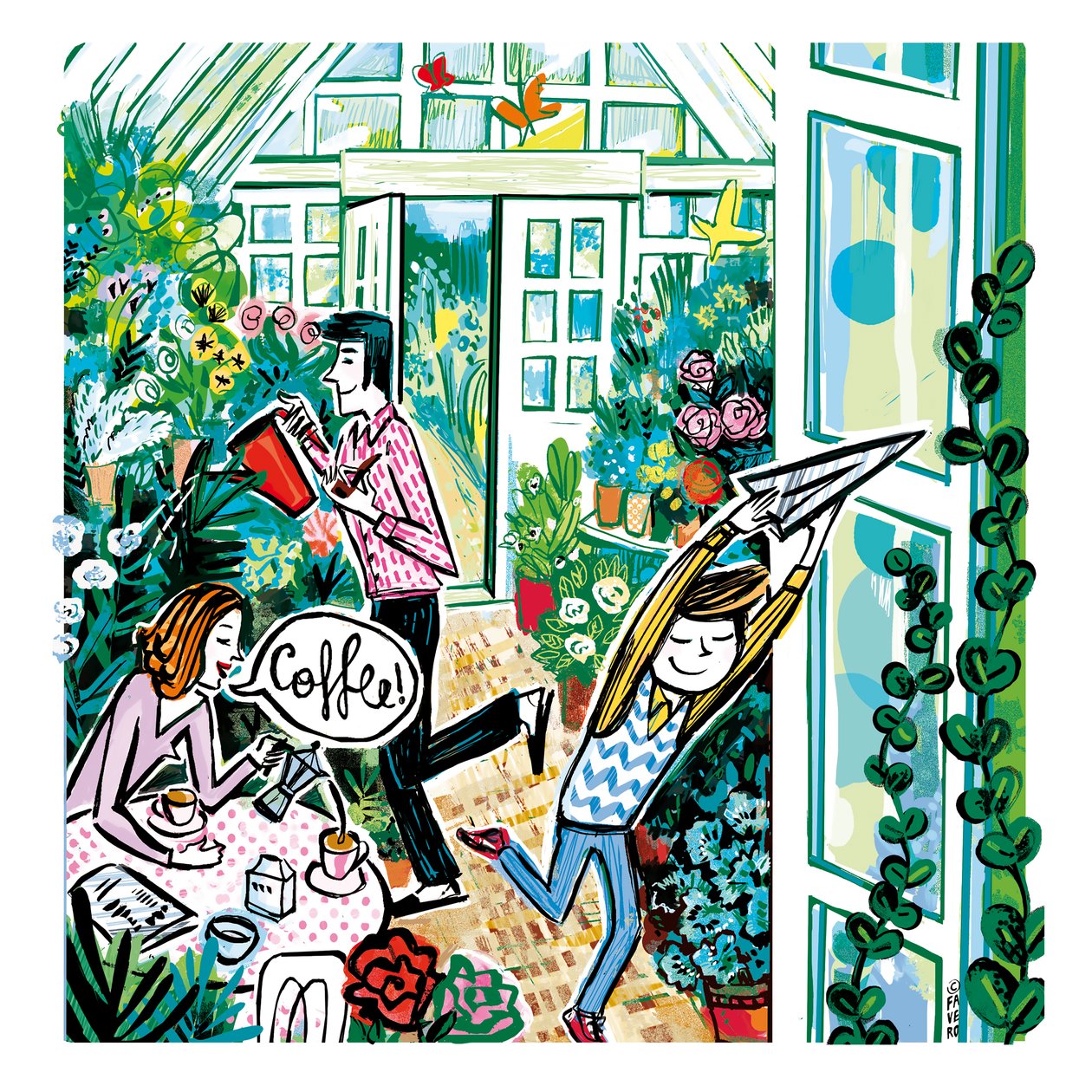 CAFÉ DANS LA MAISON VERTE - COSTANZA FAVERO