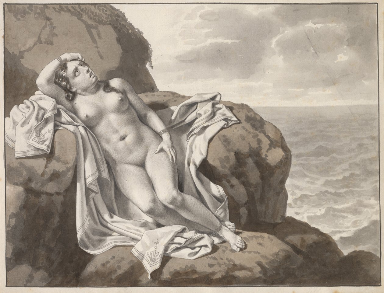 Andromède enchaînée à un rocher - Christoffer Wilhelm Eckersberg
