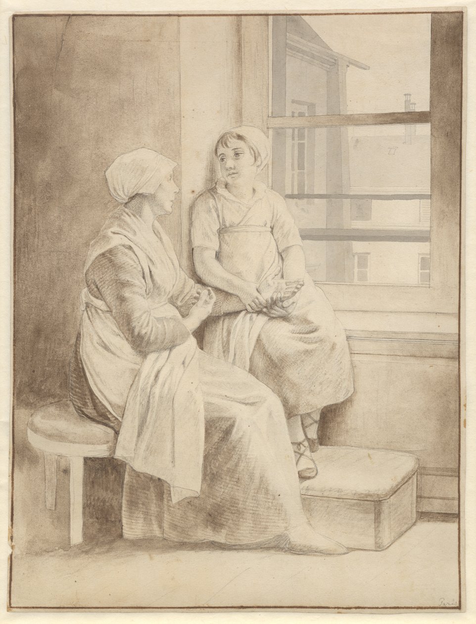 Mère et fille. Hôtesse d