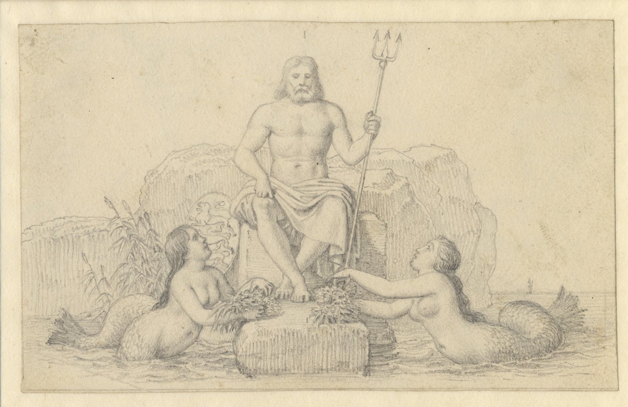 Neptune et deux néréides - Christoffer Wilhelm Eckersberg