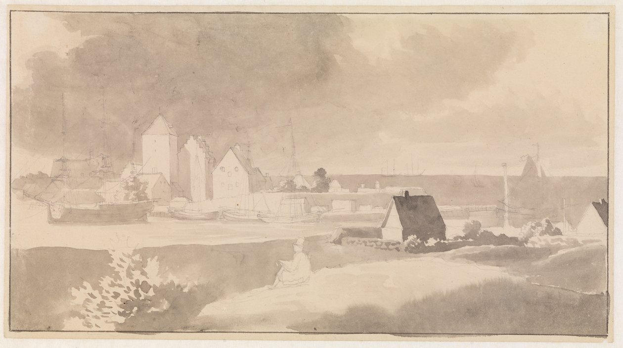 Vue de Korsør - Christoffer Wilhelm Eckersberg
