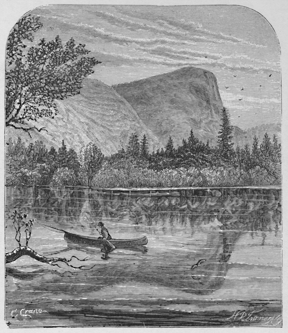 Lac Miroir et Mont Watkins, 1883 - C Crane