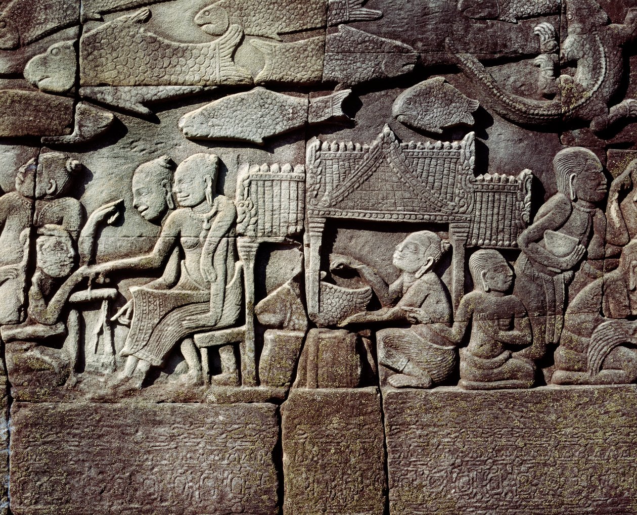 Sculpture sur pierre - Cambodian School