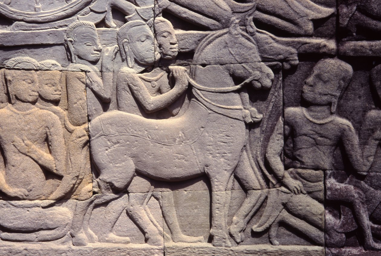 Sculpture sur pierre - Cambodian School