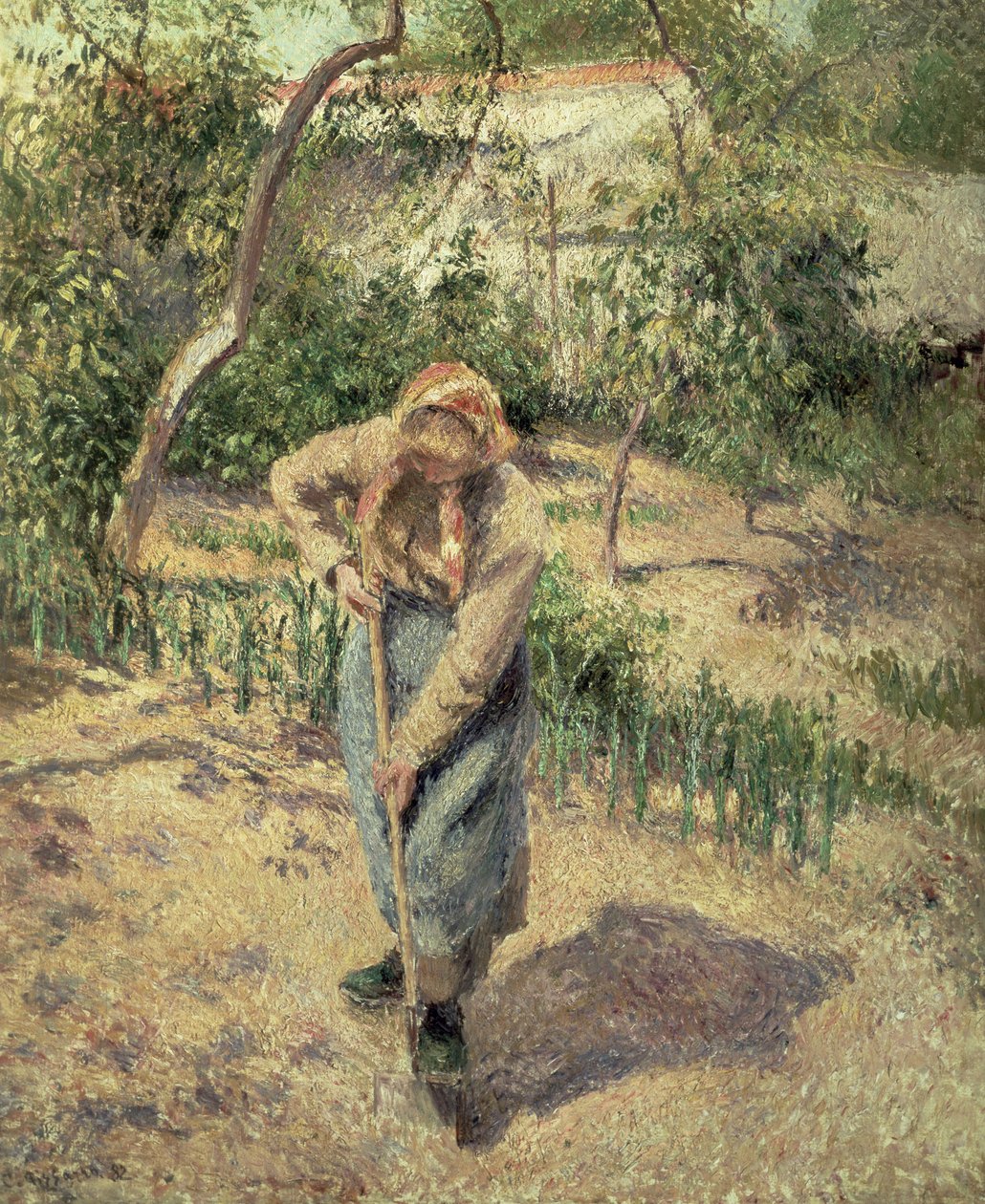 Femme creusant dans un verger, 1882 - Camille Jacob Pissarro