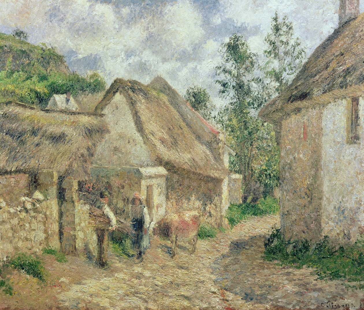 Une rue à Auvers - Camille Jacob Pissarro