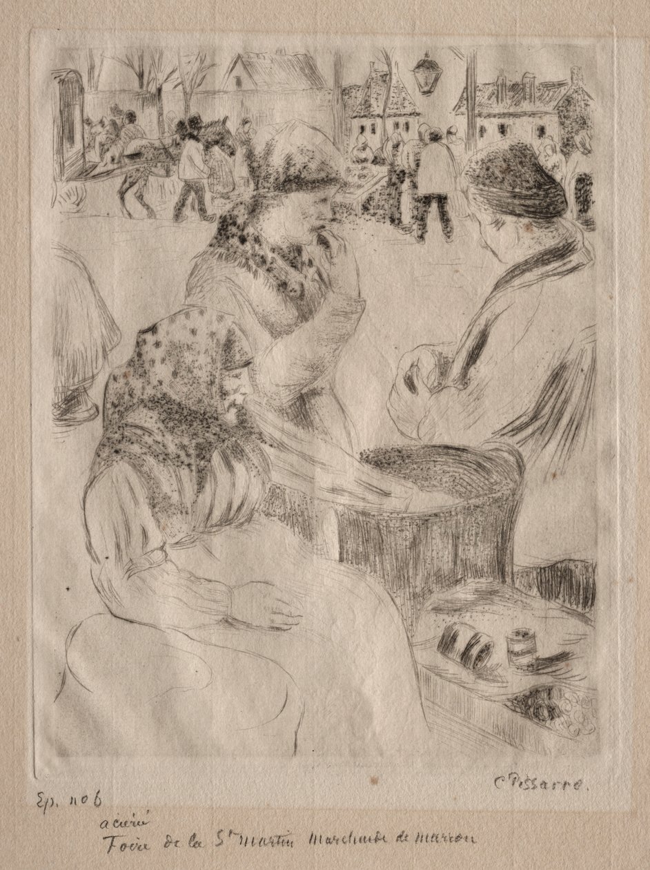 Vendeur de marrons - Camille Jacob Pissarro