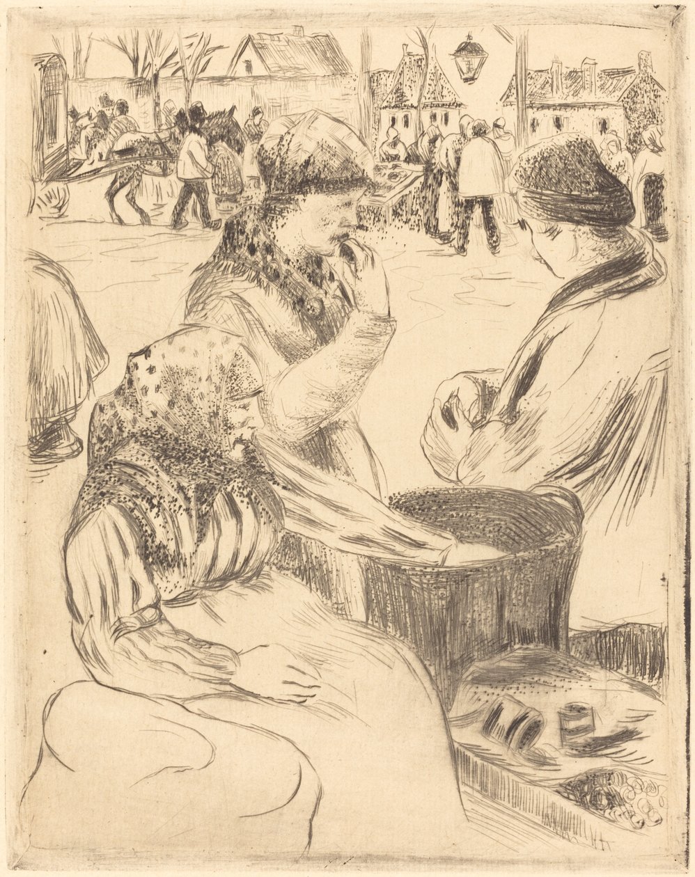 Marchands de marrons - Camille Pissarro