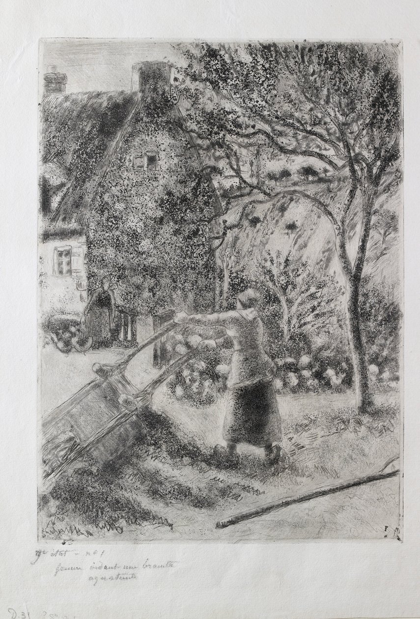 Femme vidant une brouette, 1880 - Camille Pissarro