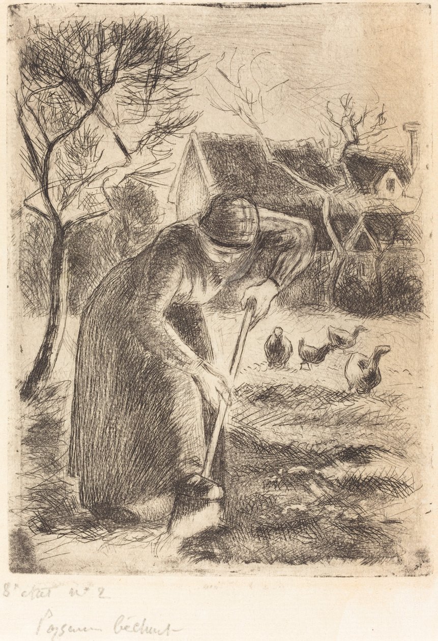 Paysanne bêchant - Camille Pissarro