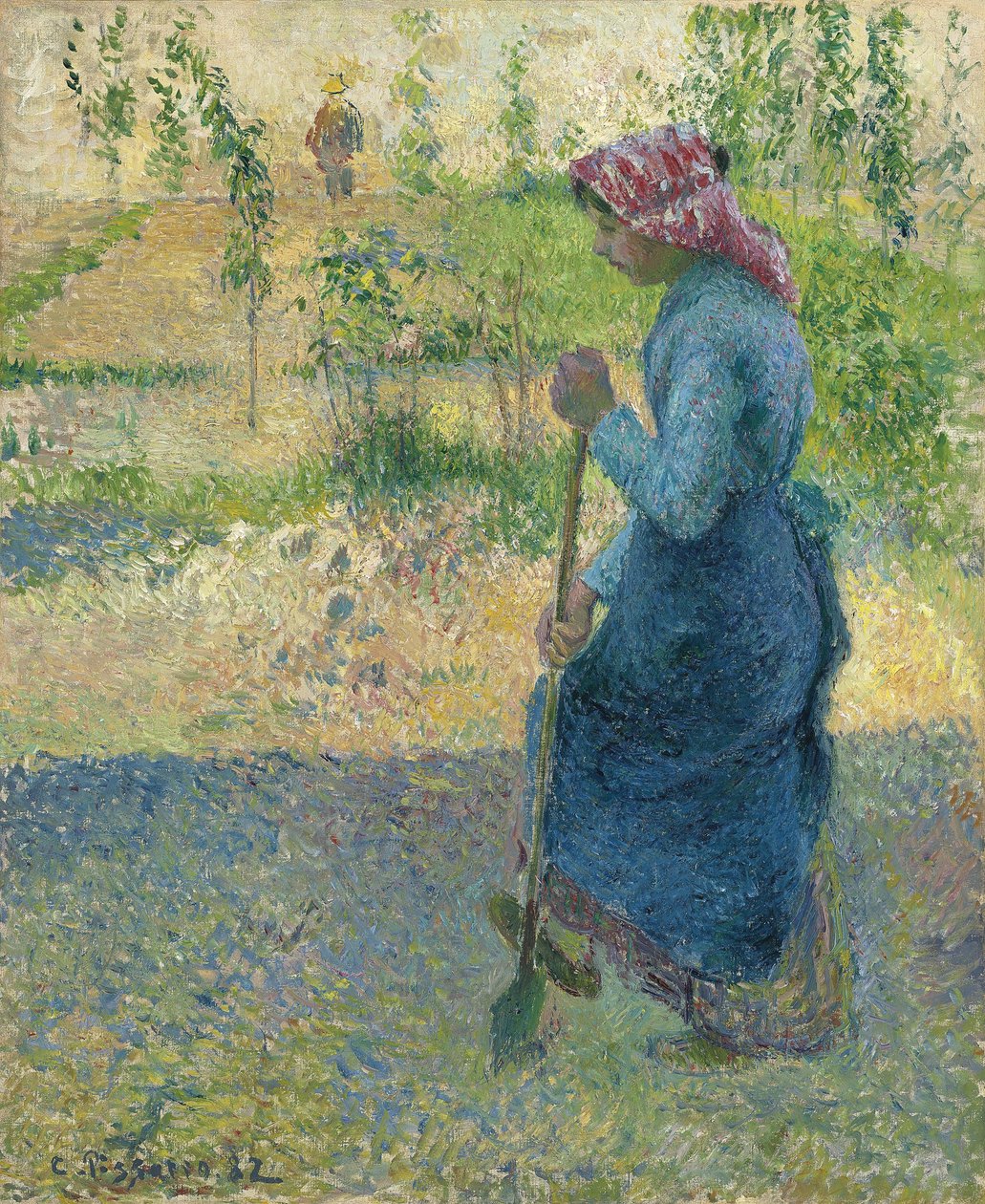 Paysanne bêchant - Camille Jacob Pissarro