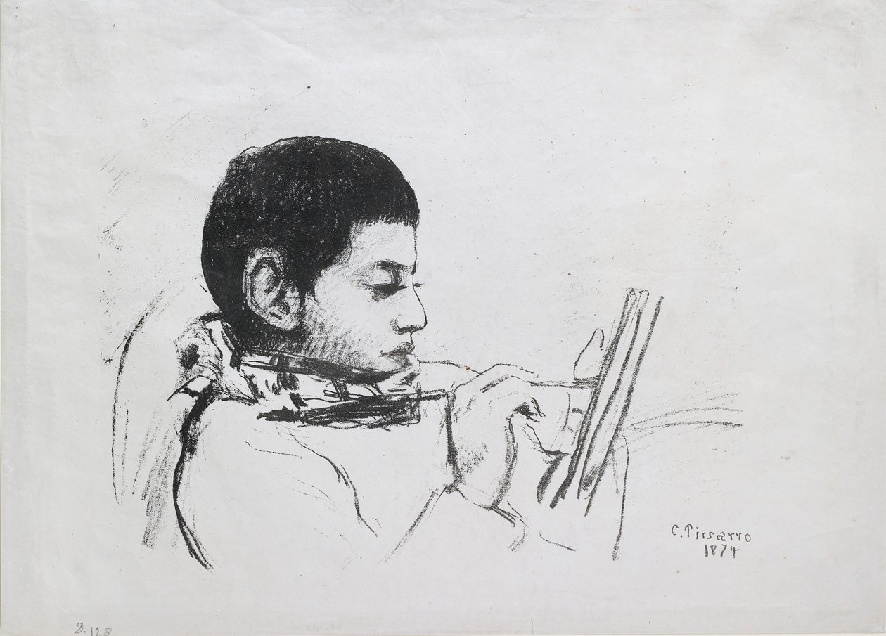 Portrait de Lucien Pissarro, 1874 - Camille Pissarro