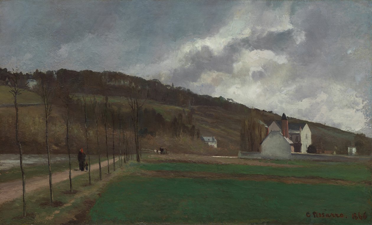 Les rives de la Marne en hiver - Camille Pissarro