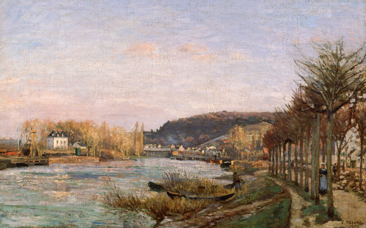 La Seine à Bougival, 1870 - Camille Jacob Pissarro