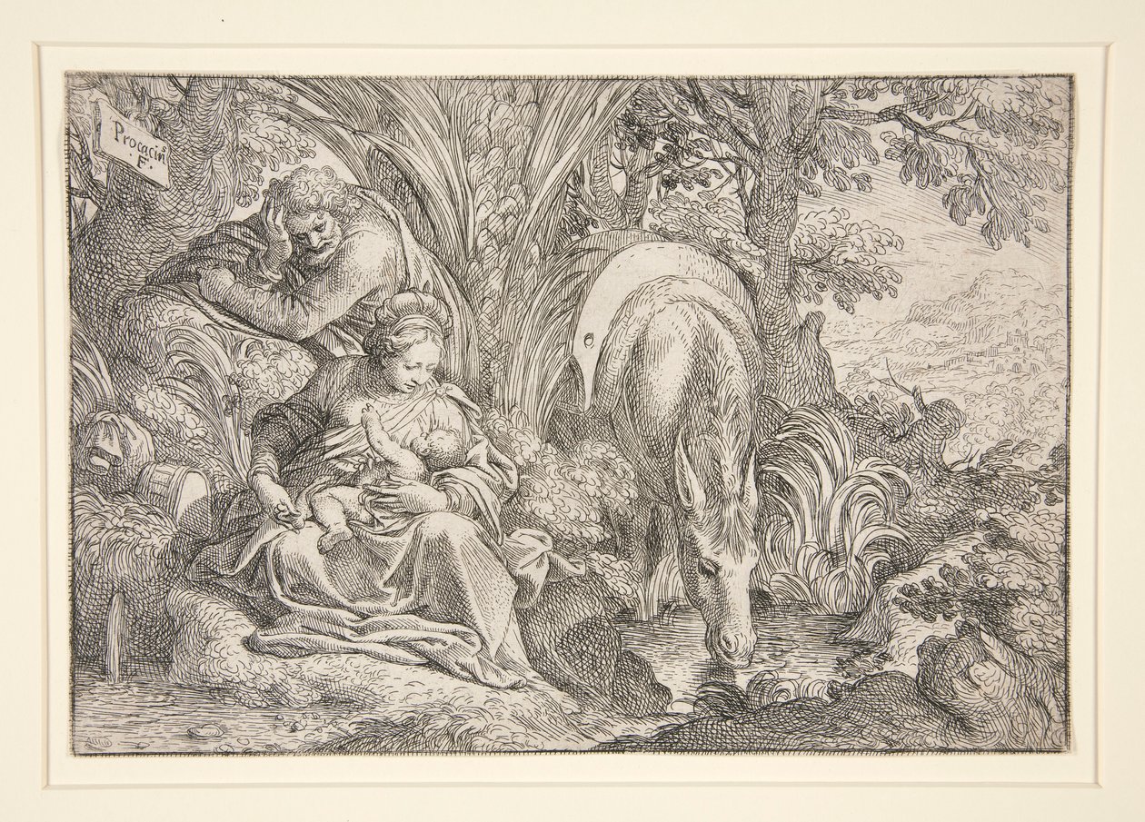 Repos pendant la fuite en Égypte - Camillo Procaccini