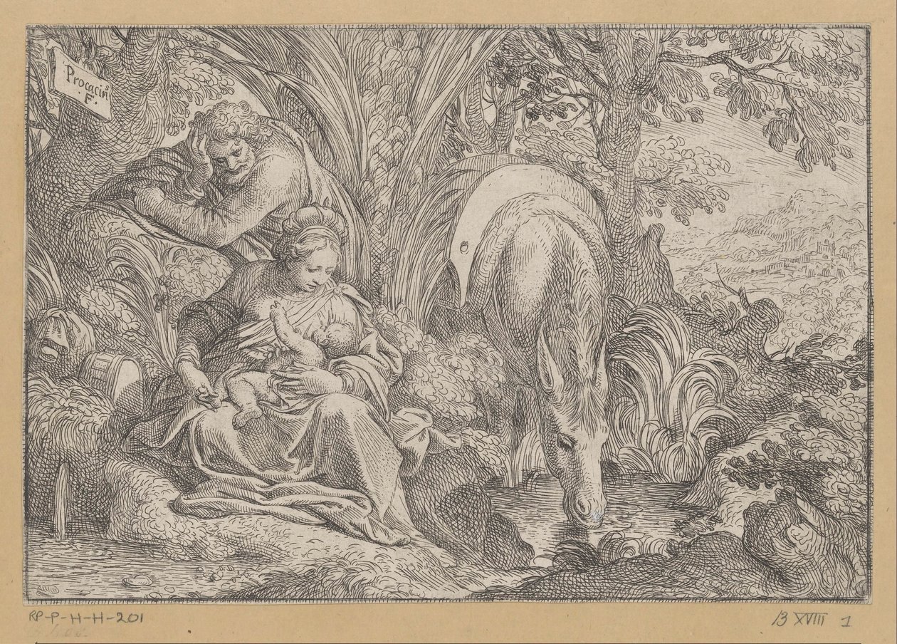 Repos pendant la fuite en Égypte - Camillo Procaccini