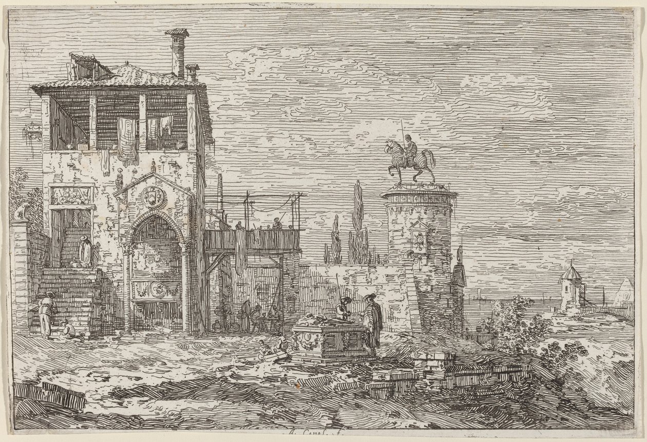 Le Monument Équestre - Canaletto
