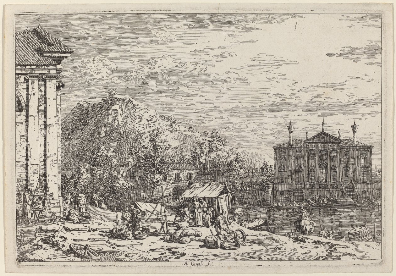Le Marché à Dolo - Canaletto