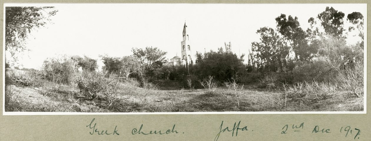 Église grecque, Jaffa, 2 décembre 1917 - Capt. Arthur Rhodes