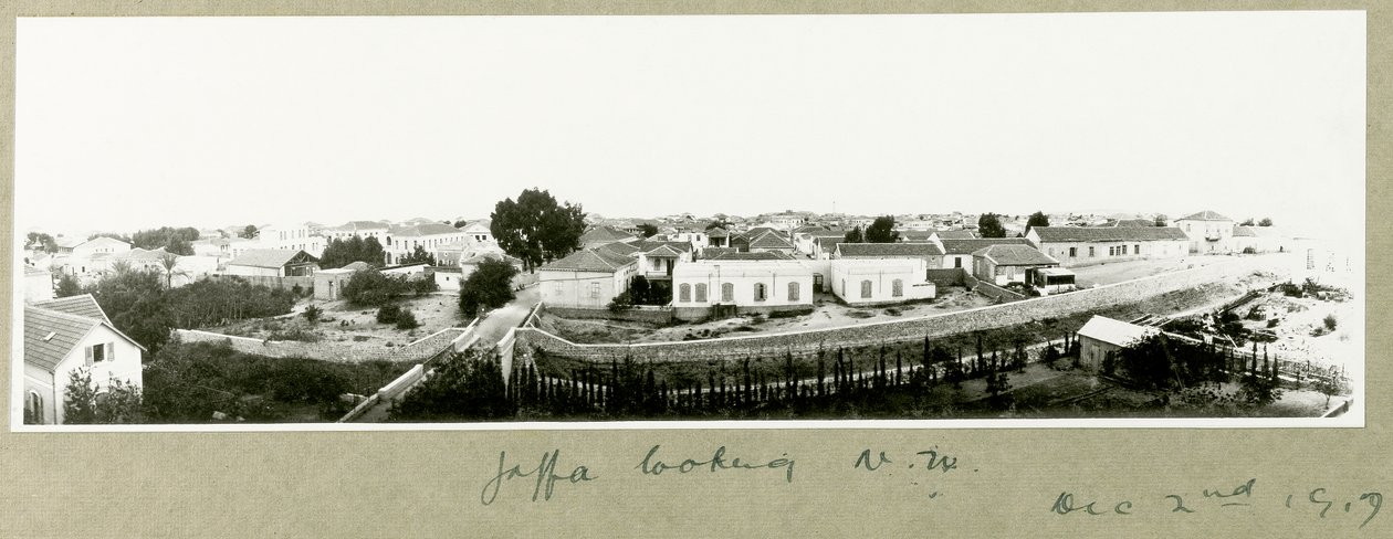 Jaffa regardant vers le nord-ouest, 2 décembre 1917 - Capt. Arthur Rhodes