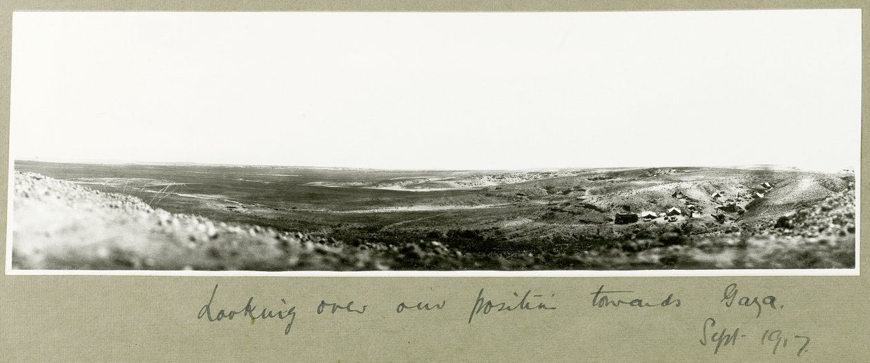 Vue de notre position vers Gaza, septembre 1917 - Capt. Arthur Rhodes