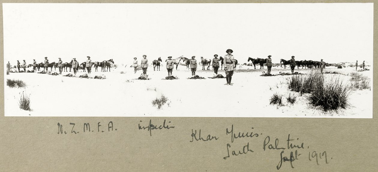 Inspection de la N.Z.M.F.A., Khan Yunis, septembre 1917 - Capt. Arthur Rhodes