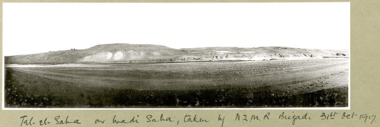 Tel-el-Saha, sur Wadi Saha, pris par la brigade N.Z.M.R., 31 octobre 1917 - Capt. Arthur Rhodes
