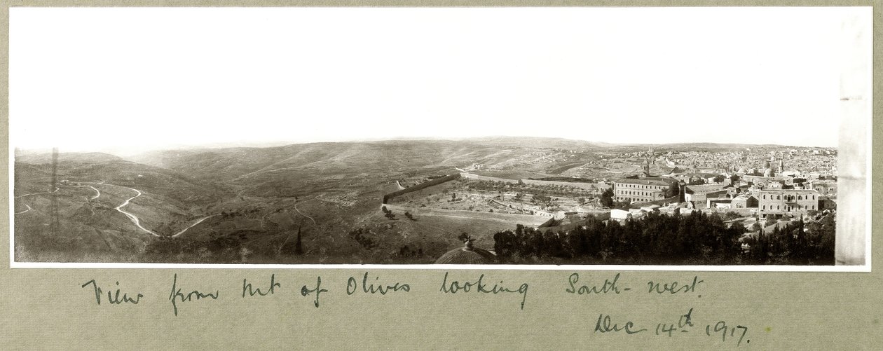 Vue du mont des Oliviers regardant vers le sud-ouest - Capt. Arthur Rhodes