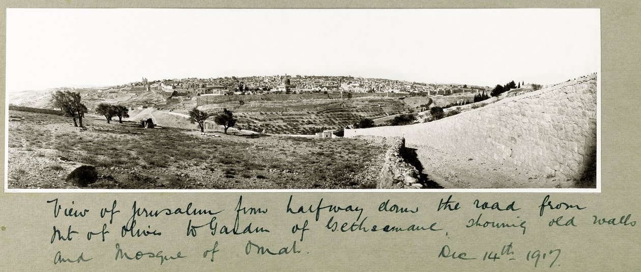 Vue de Jérusalem, 14 décembre 1917 - Capt. Arthur Rhodes