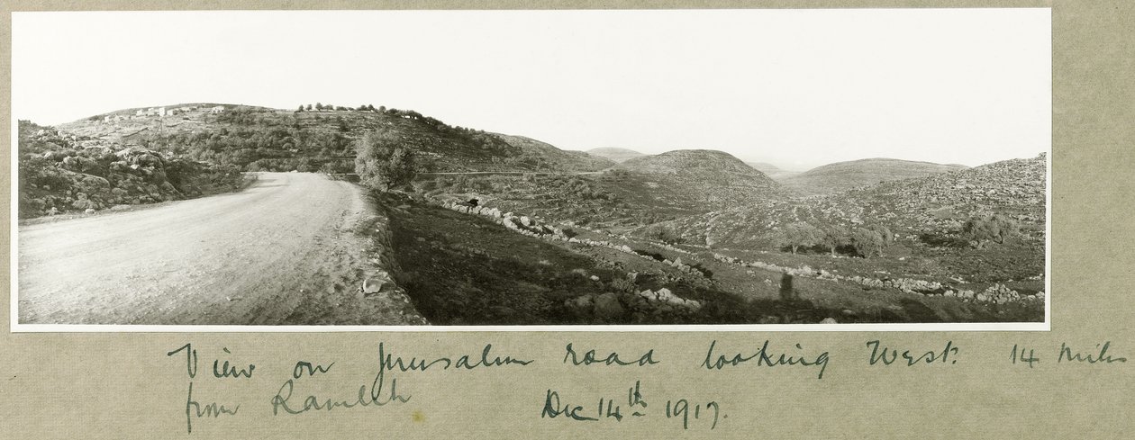 Vue sur la route de Jérusalem en direction de l