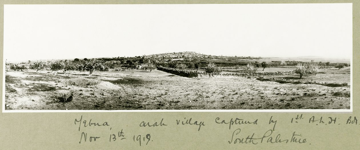 Yebna, village arabe capturé par la 1ère brigade A.L.H. le 13 novembre 1917 - Capt. Arthur Rhodes