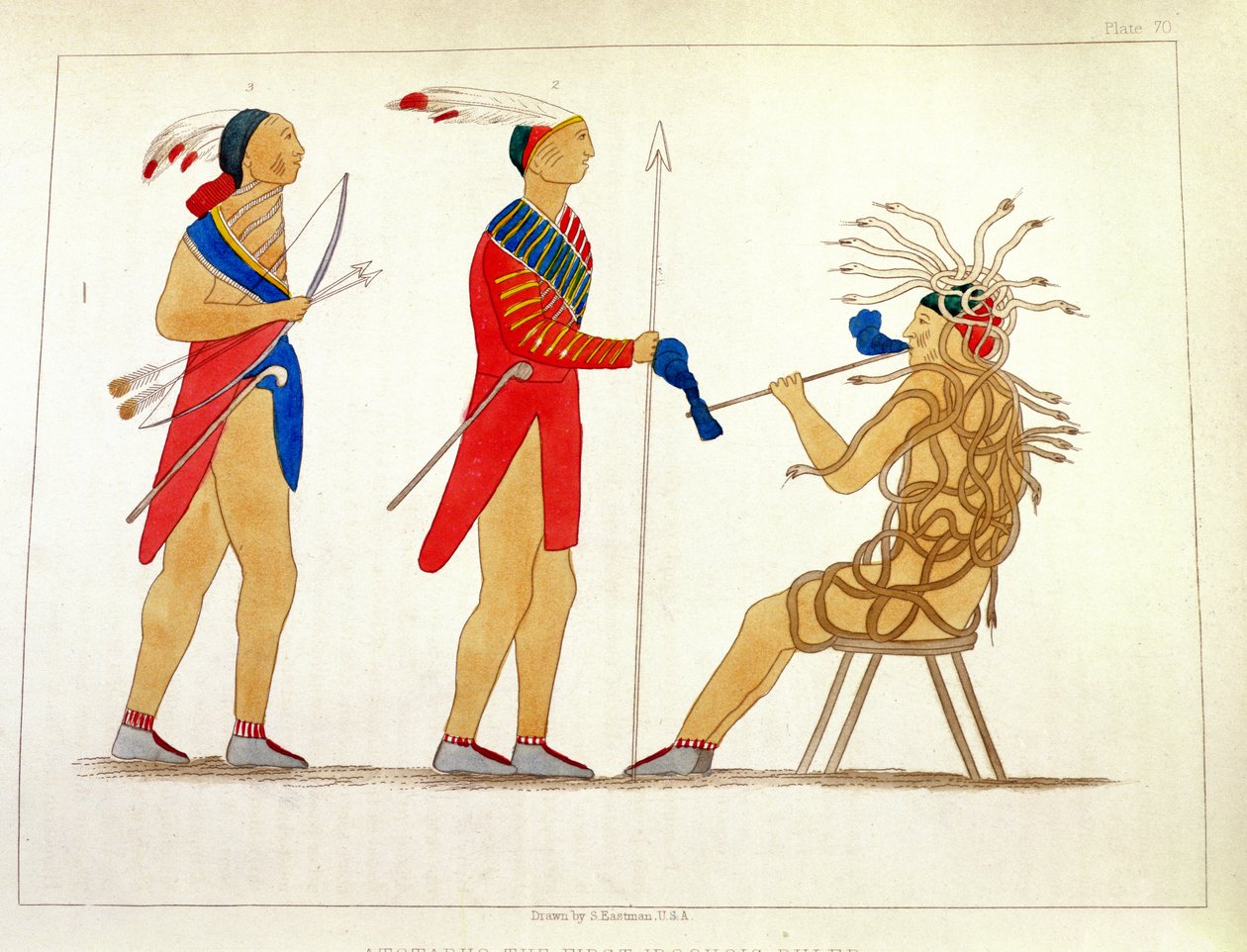 Atotarho, le premier chef iroquois, de 