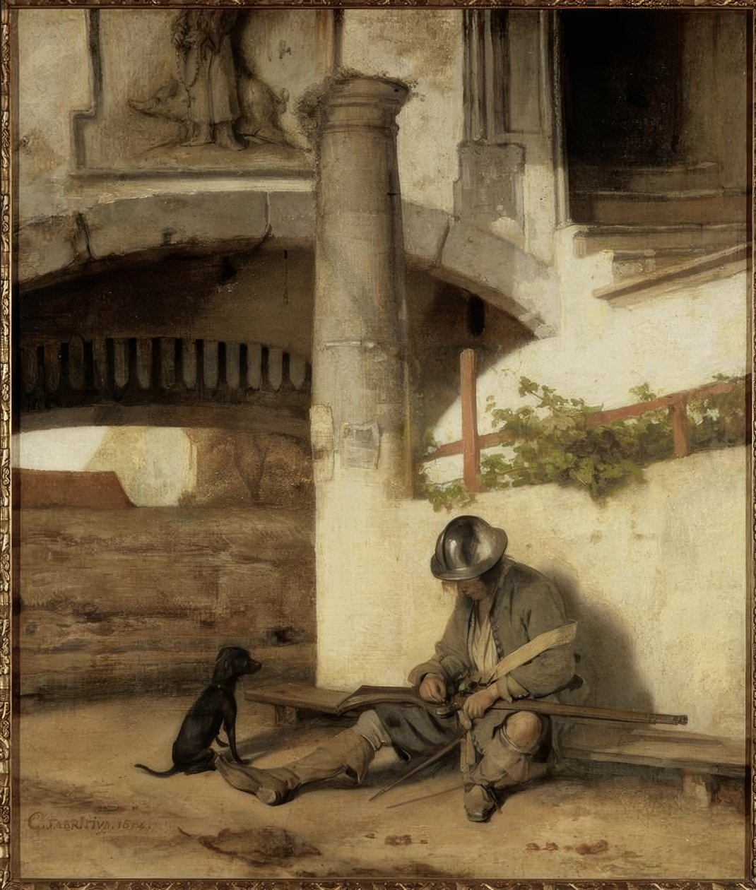 La garde de la porte - Carel Fabritius