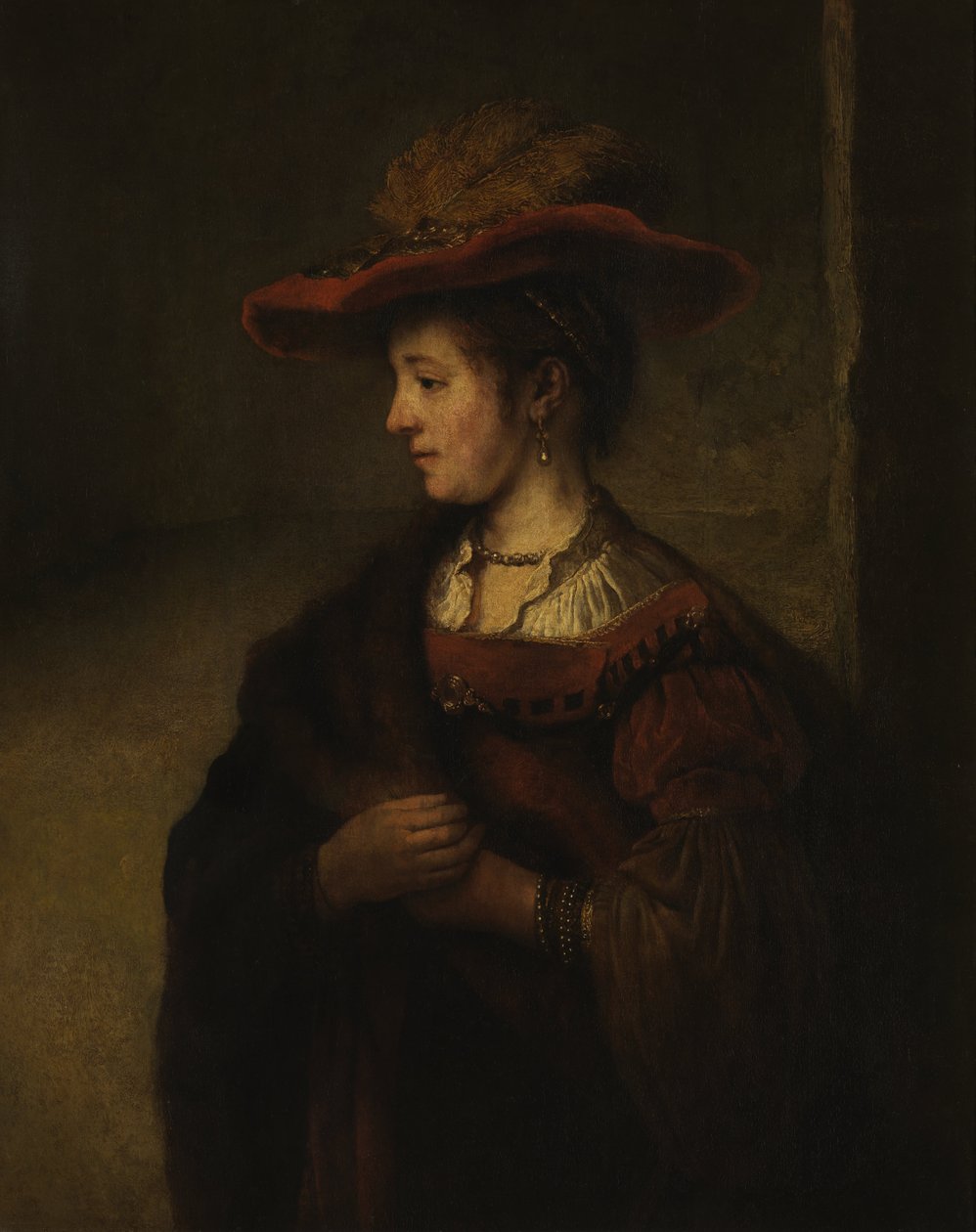 Saskia van Uylenburgh, femme du peintre Rembrandt - Carel Fabritius