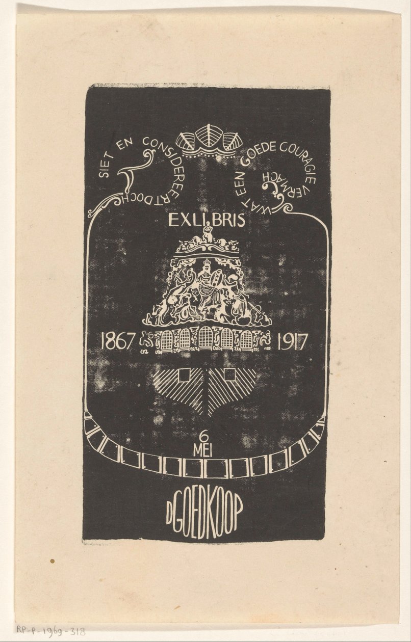 Ex libris de D. Goedkoop - Carel Adolph Lion Cachet