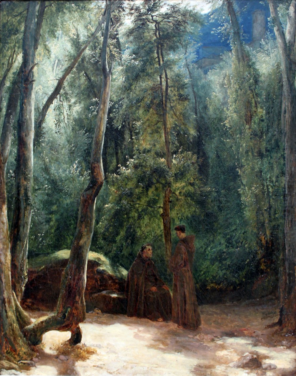 Deux moines dans le parc de Terni - Carl Blechen