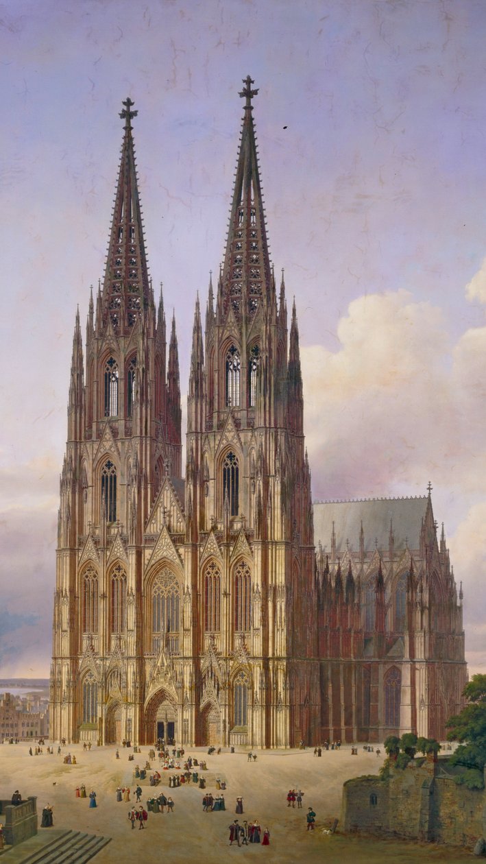 Vue idéale de la cathédrale de Cologne depuis le sud-ouest - Carl Georg Adolph Hasenpflug