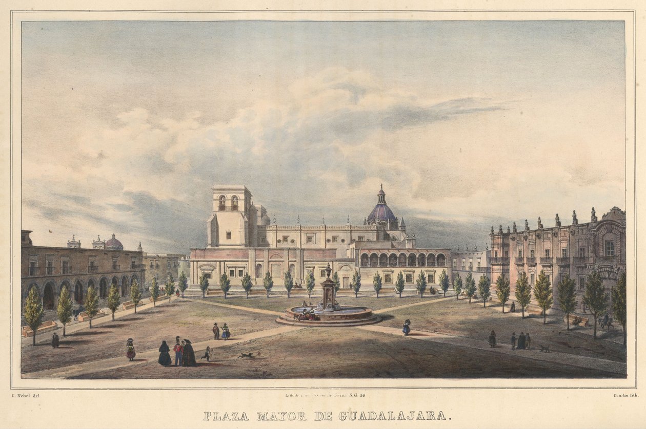 Plaza Mayor de Guadalajara - Carl Nebel
