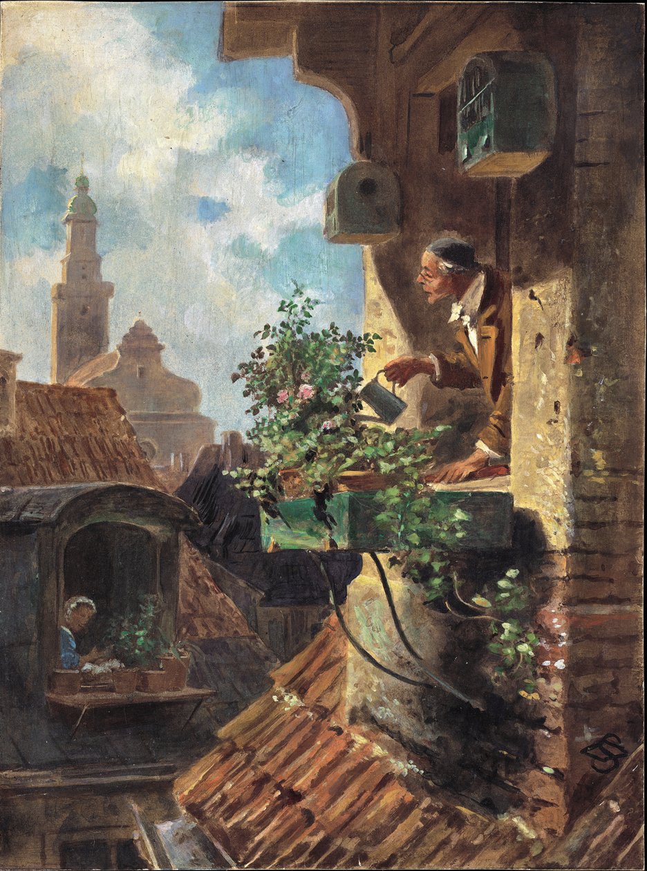 La chambre mansardée, 1862 - Carl Spitzweg